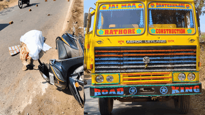 speeding tipper truck ran over two woman in Jagdalpur