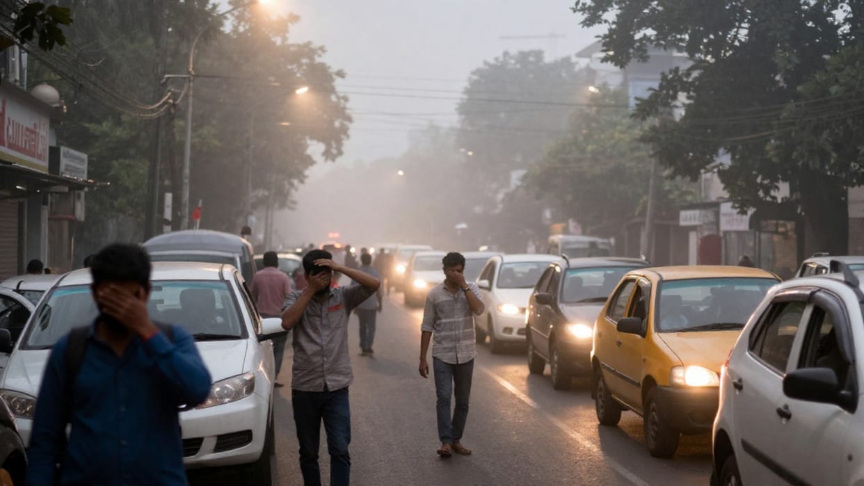 Temperature drops in Muzaffarpur district, dense fog slows down traffic, common man's difficulties increase