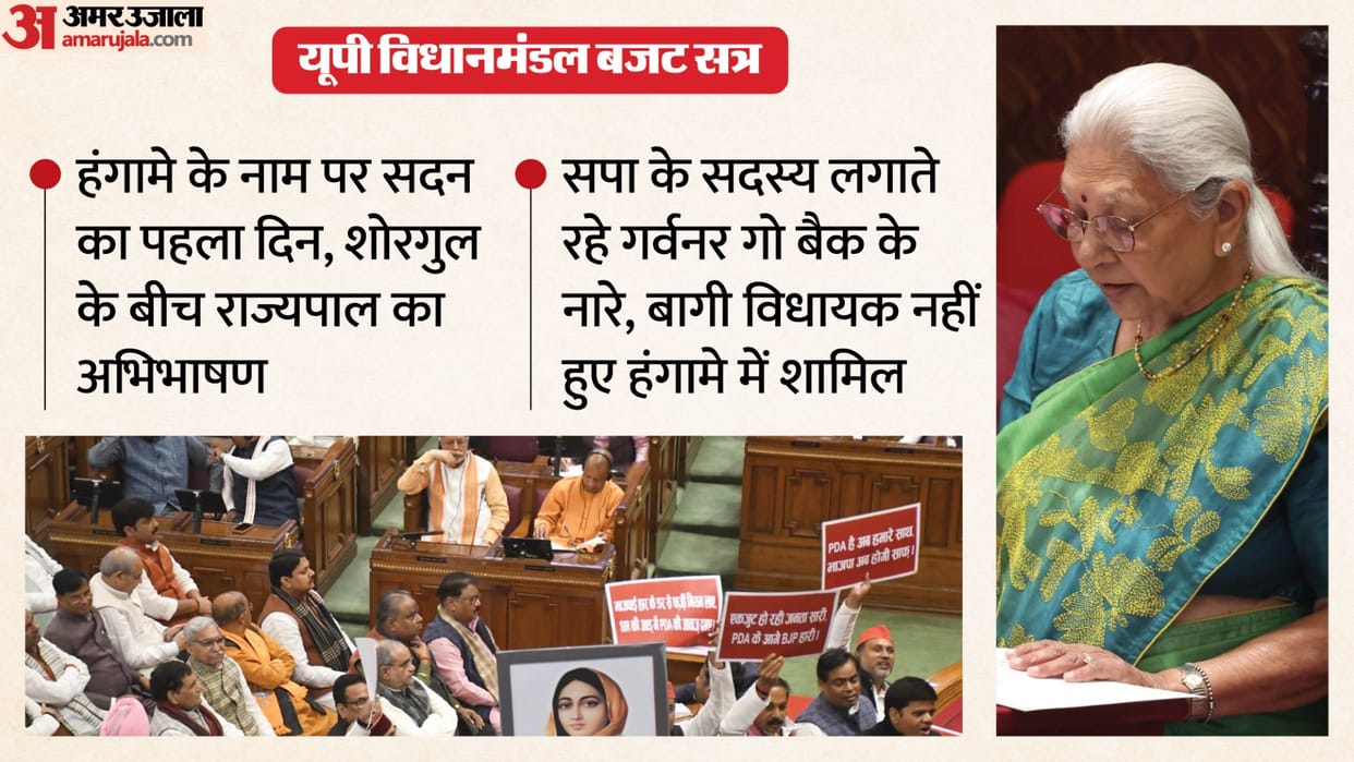UP Assembly: Governor reads address, SP chants "Governor go back"; uproar over SIR