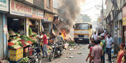 Unafraid miscreants in Jamui Bihar blew up vegetable shop 500 meters from police station