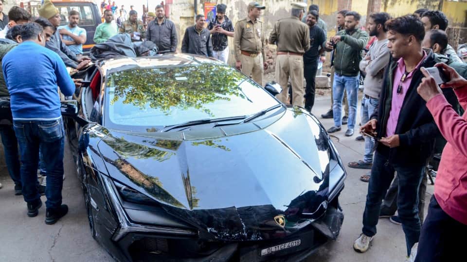 Tobacco dealer son Shivam Mishra arrested in Kanpur Lamborghini crash case
