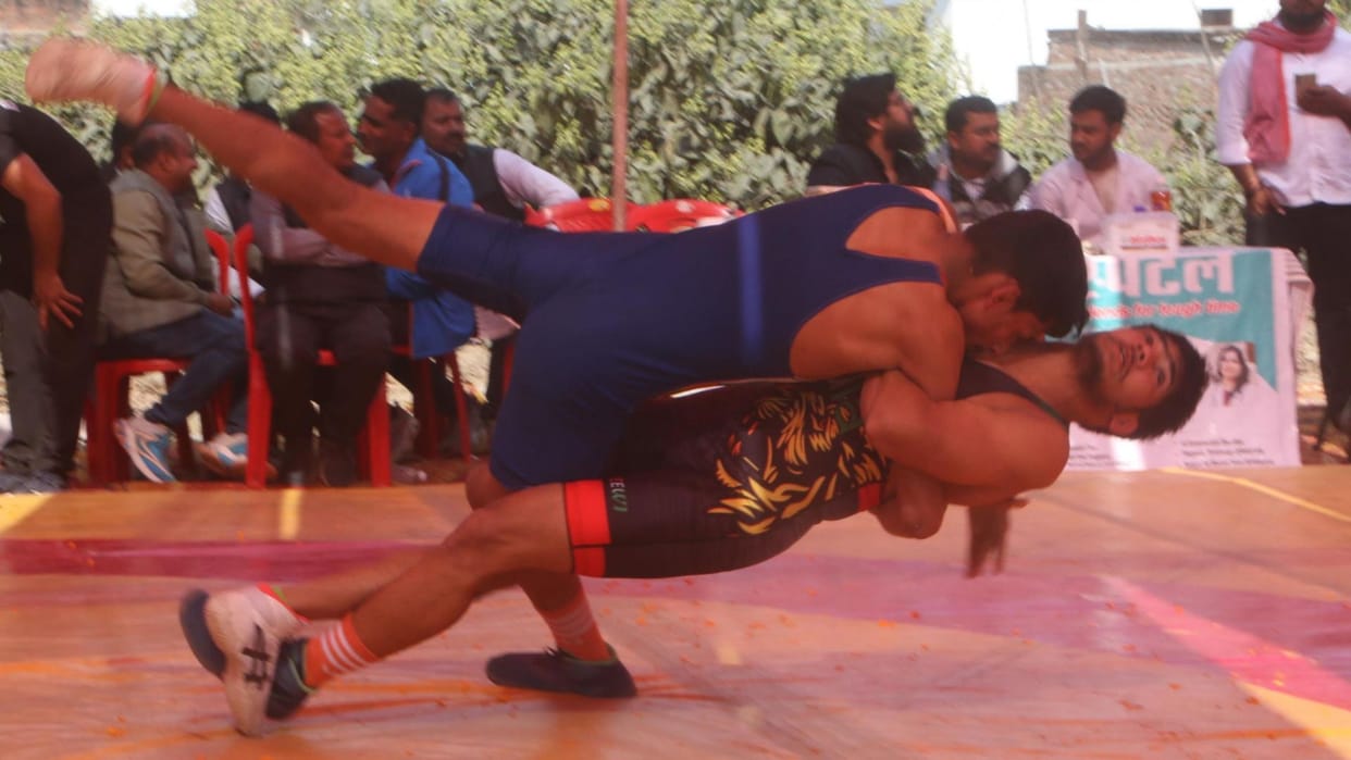 Gorakhpur team secured 110 points gold one silver one bronze medal becoming overall champions wrestling