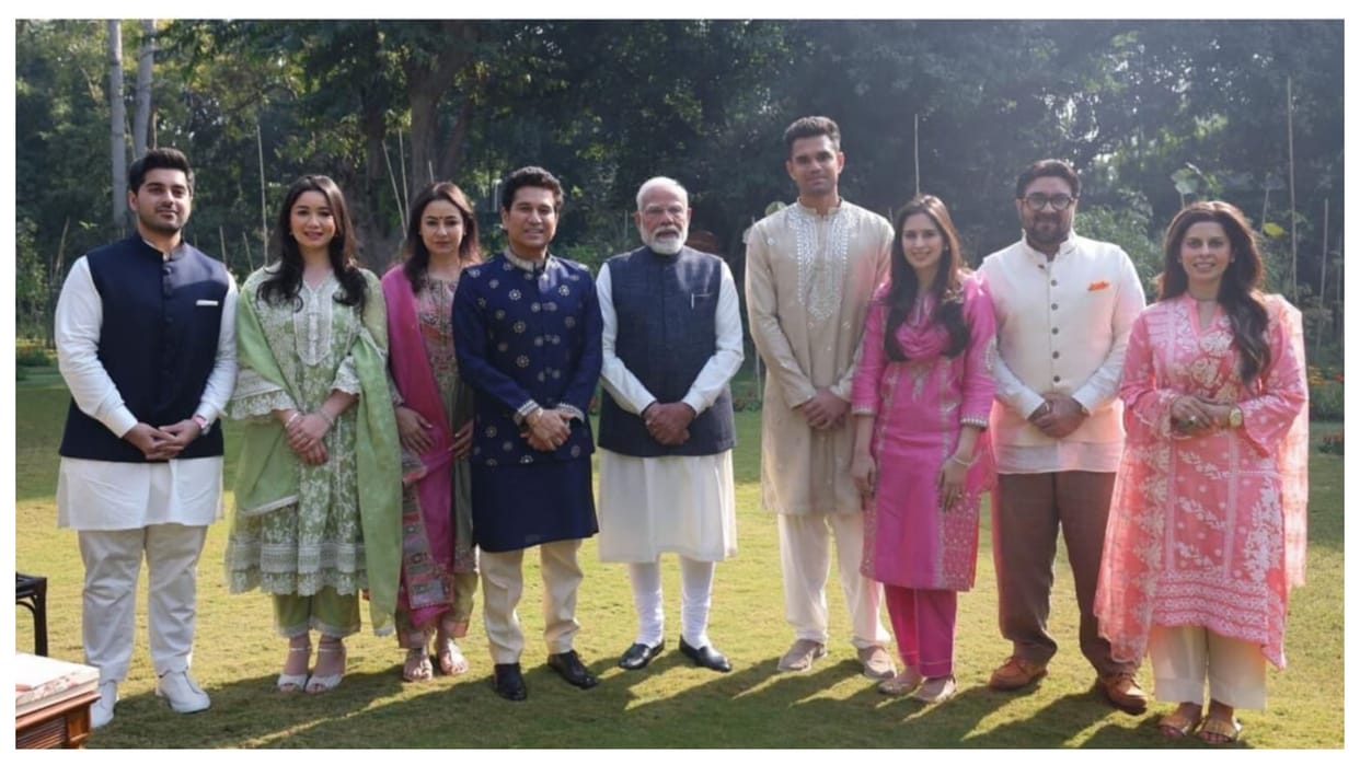 Arjun Tendulkar-Saaniya Chandhok Marriage Invitation to PM Modi Sachin Tendulkar Invites