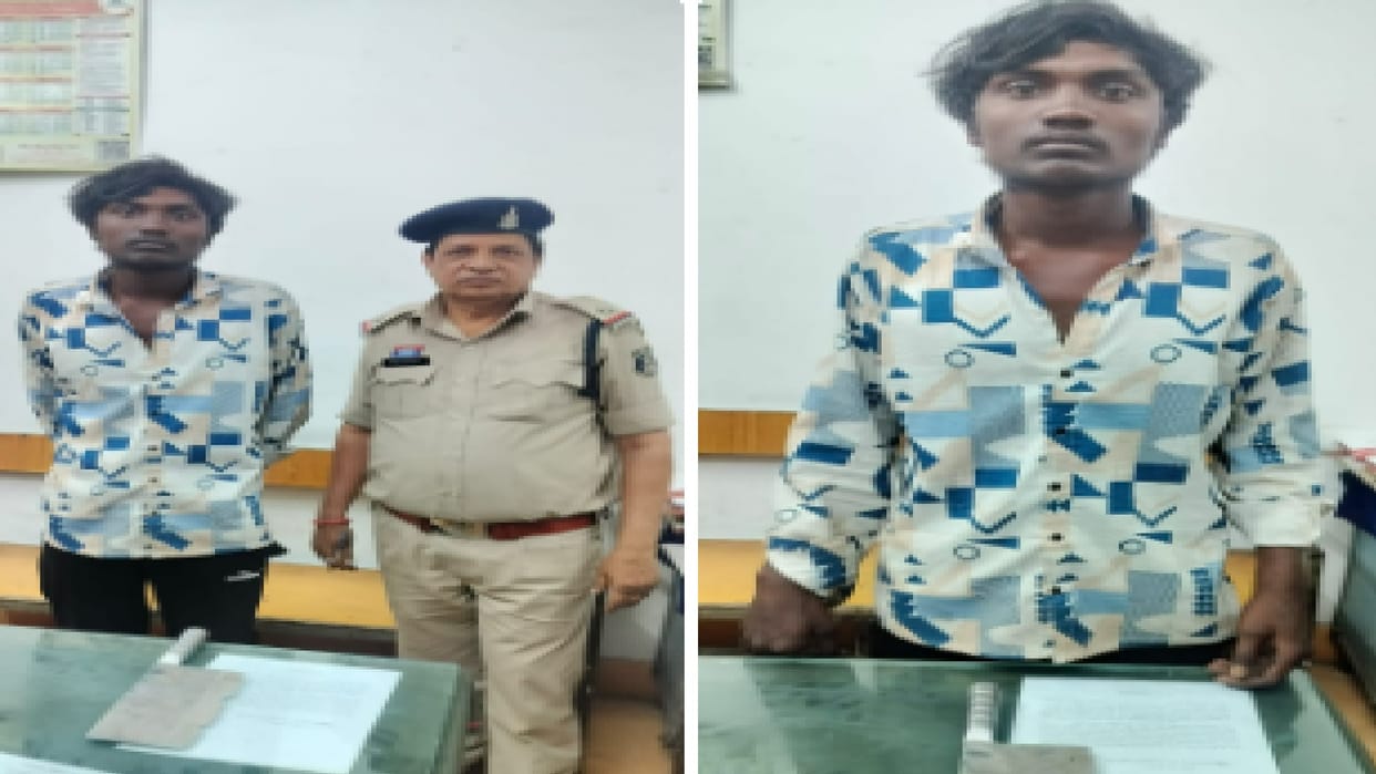 Quick action after viral video, youth arrested for scaring people by waving Gandasa in Raipur