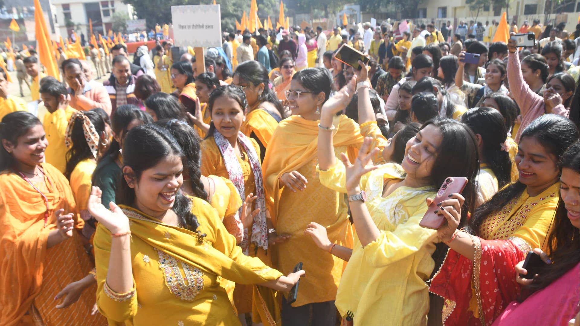 Mahatma Gandhi Kashi Vidyapith 106th foundation day procession with attractive tableaux taken out