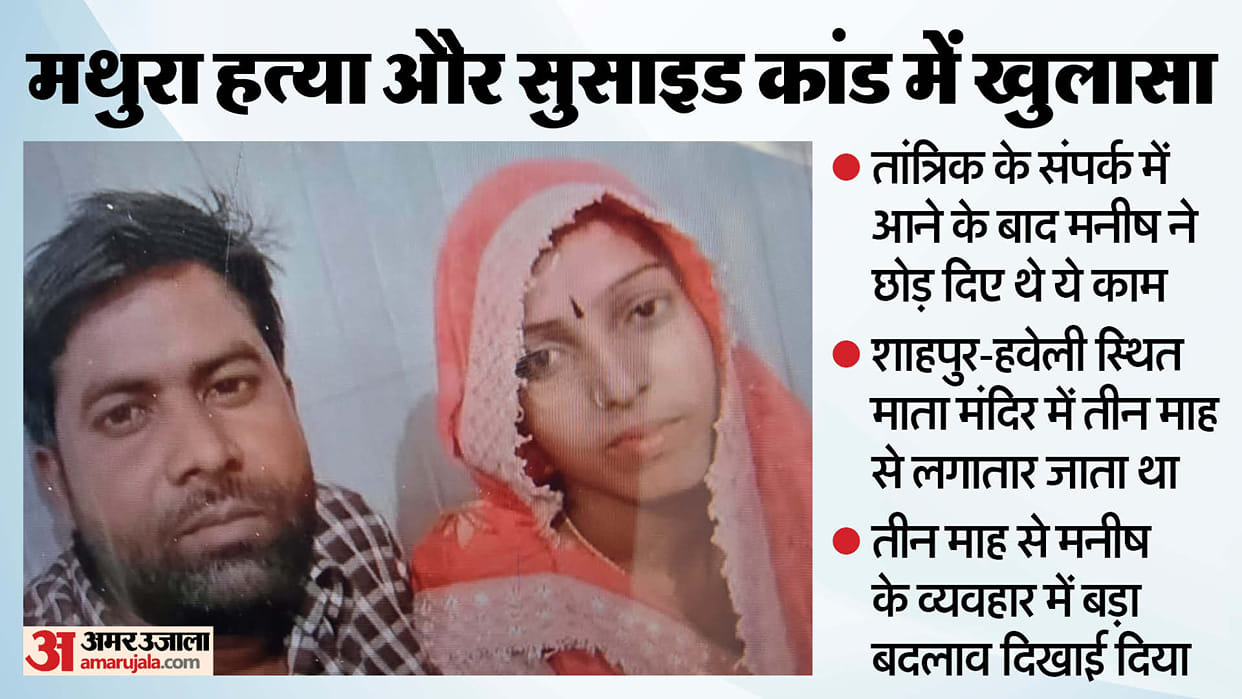 Mathura murder and suicide case big reveal Manish  started visiting temples regularly alcohol and gambling