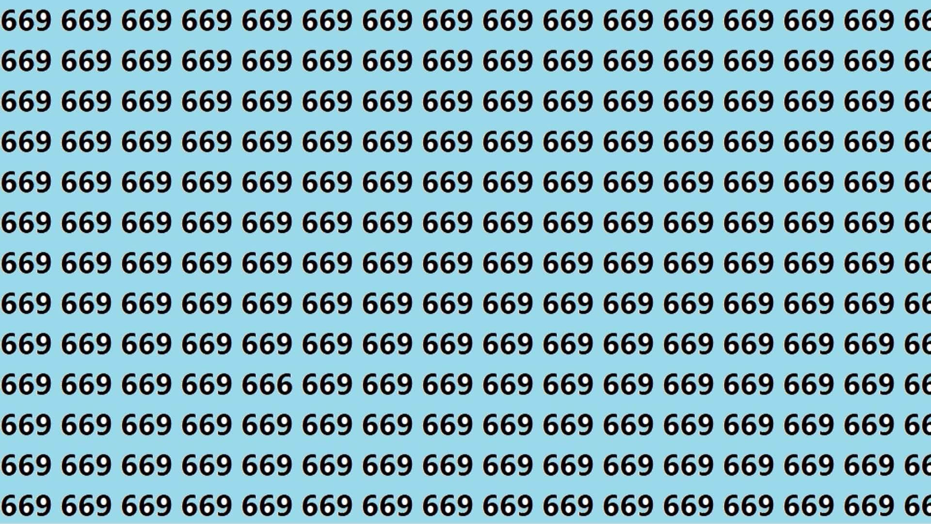 Optical Illusion Iq Test Brain Test If You Have Hawk Eyes Then Find 666 In 15 Seconds