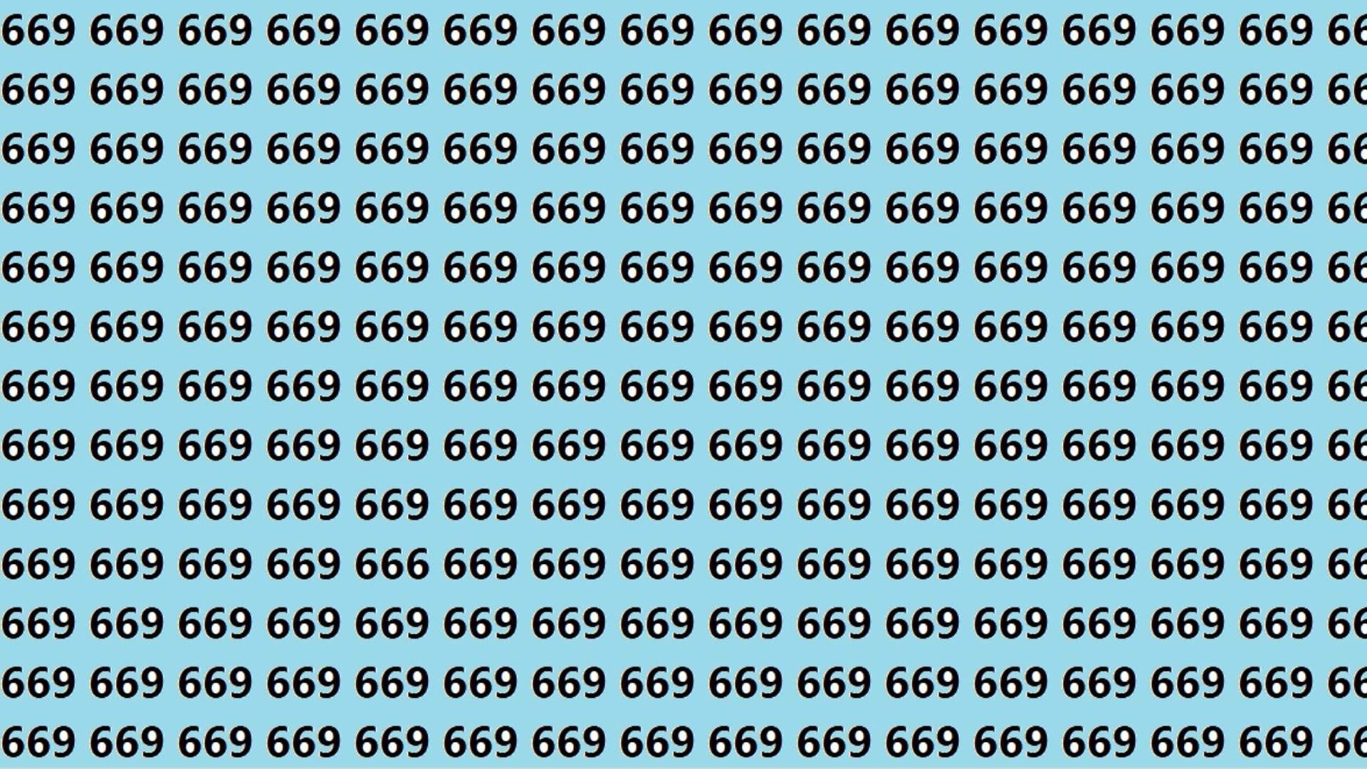Optical Illusion Iq Test Brain Test If You Have Hawk Eyes Then Find 666 In 15 Seconds