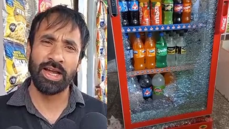 Meerut: A businessman sitting at his shop opened fire, bullets hit the fridge