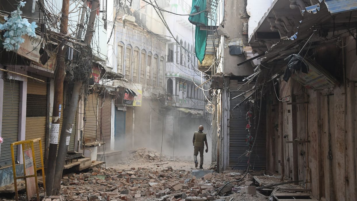 Dal Mandi Demolition police FIR against two named and unknown for creating ruckus in varanasi