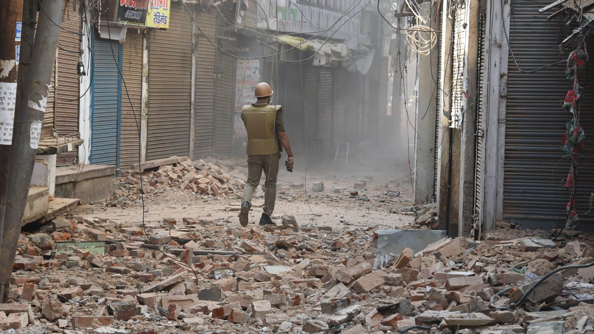 Dal Mandi demolition 15 photos of 14 new buildings bulldozed amid tight security in Varanasi