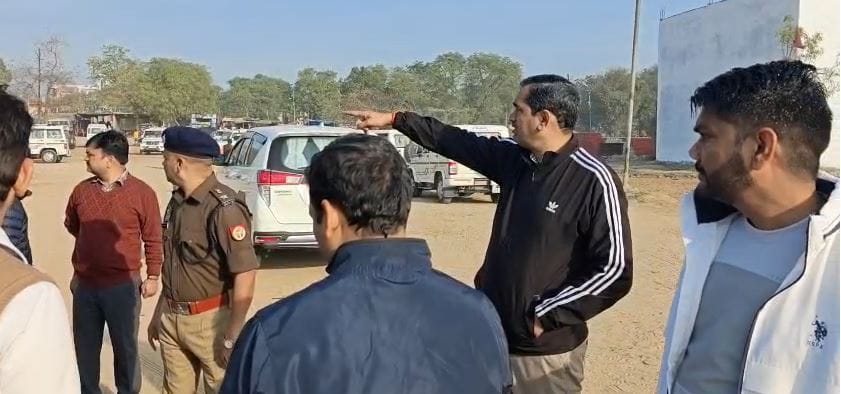 Administration on High Alert Ahead of Lathmar  and Laddu Holi DM Inspects Barsana