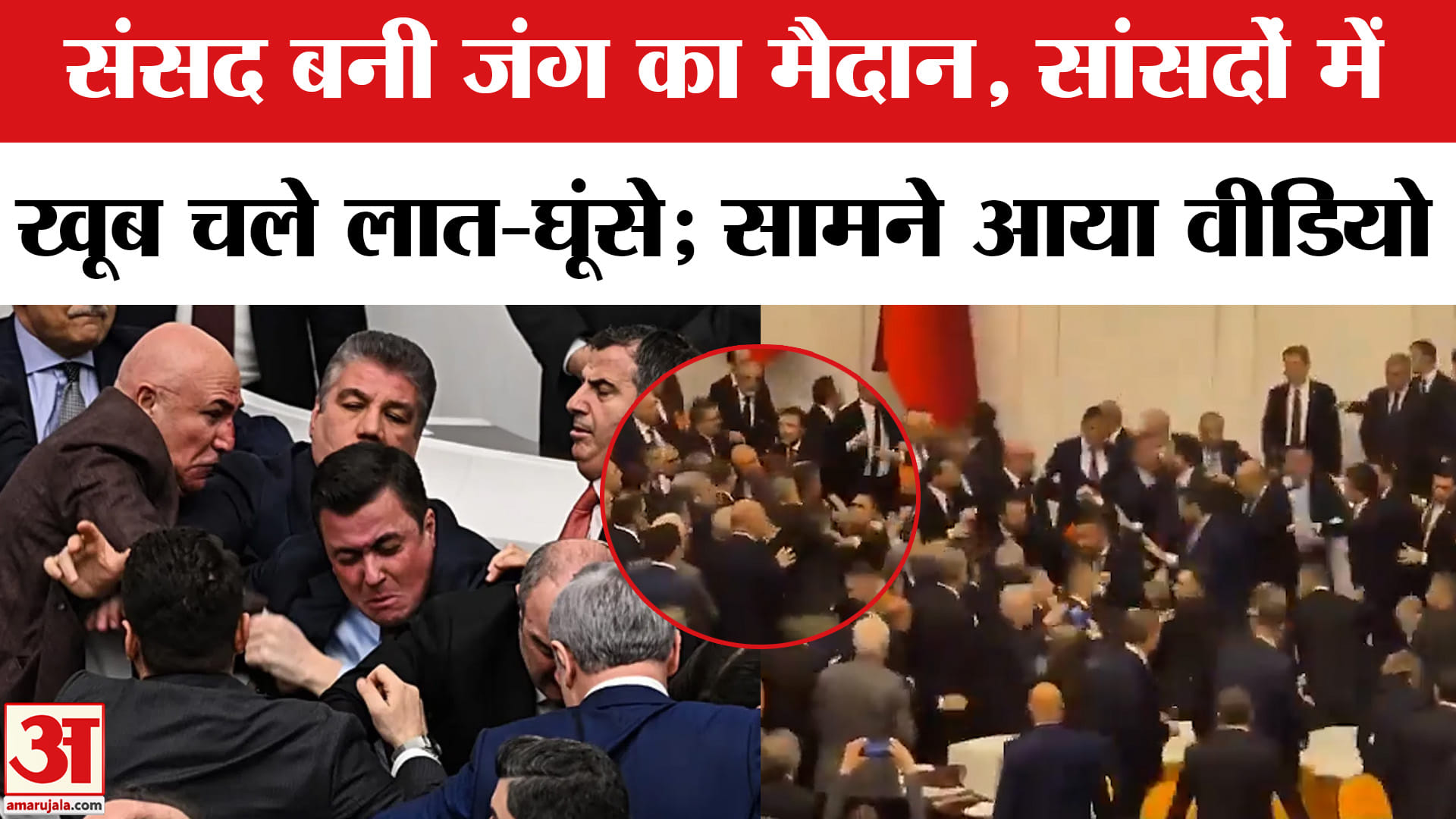 तुर्किये की संसद में सांसदों में जमकर चले लात-घूंसे