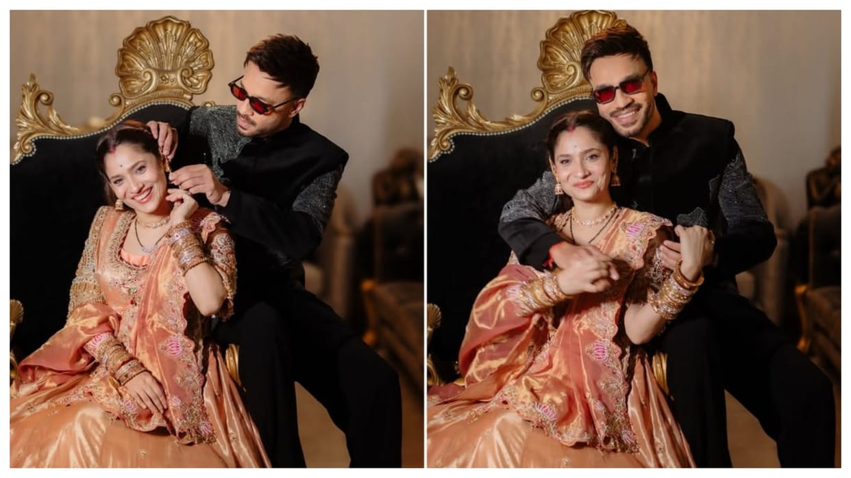 Ankita Lokhande share photoshoot with vicky jain says Sajna and Sajni dressed up and still flirting