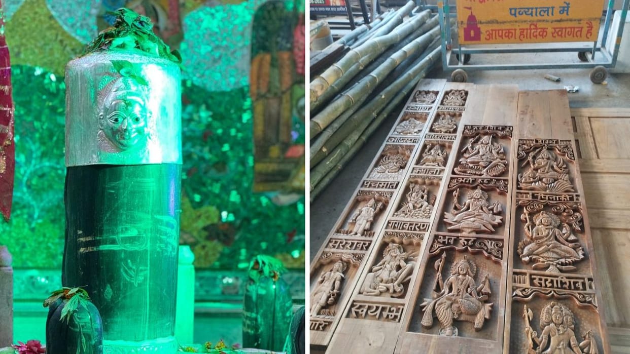 Bilaspur News main Shivalinga at Panyala Shivdham is decorated with seven kilos of silver