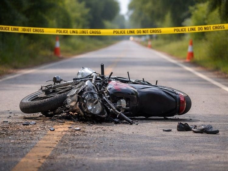 Father and daughter returning from a wedding ceremony died in a road accident.