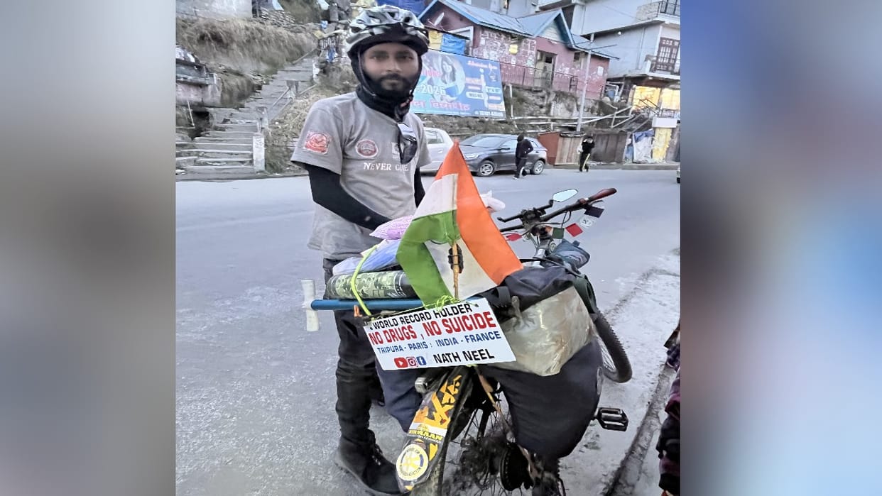 Passion: Devnath's resolve; fight against addiction and suicide on a bicycle, has traveled 7,000 km