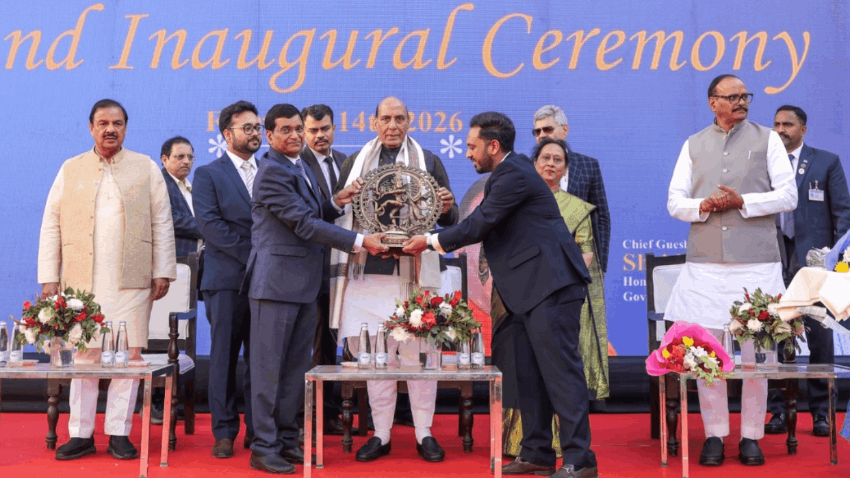 Defense Minister Rajnath Singh at inauguration of St. Mary'School in Greater Noida