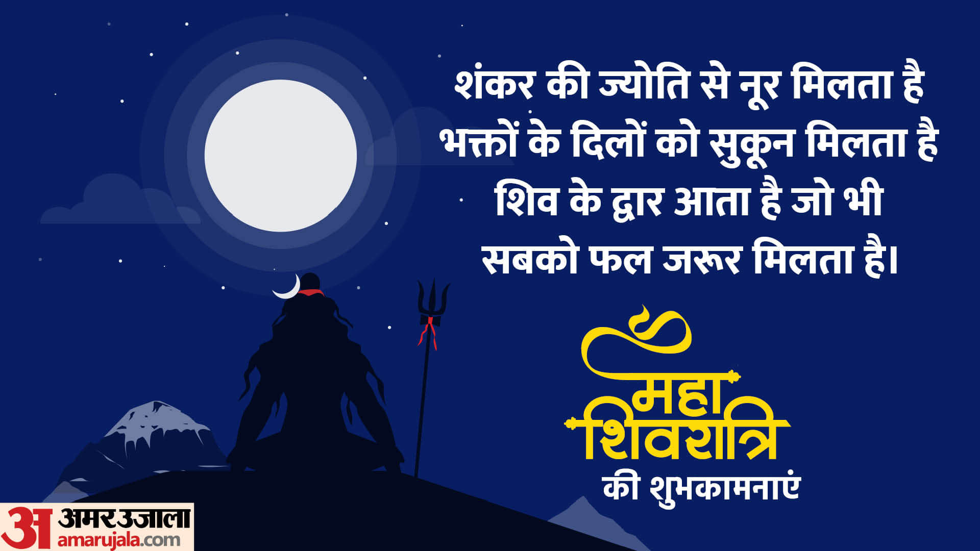 Happy Mahashivratri Wishes Quotes Mantra Wallpaper Har-har Mahadev Shubhkamna Sandesh in hindi