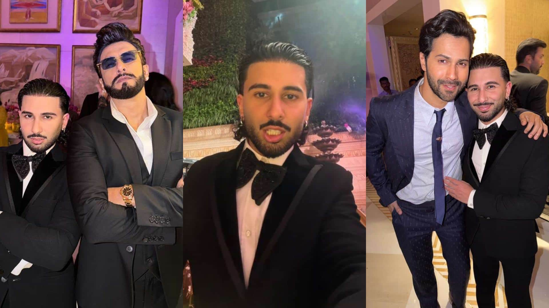 Orry pose with Dhurandhar star ranveer singh and border 2 star varun dhawan