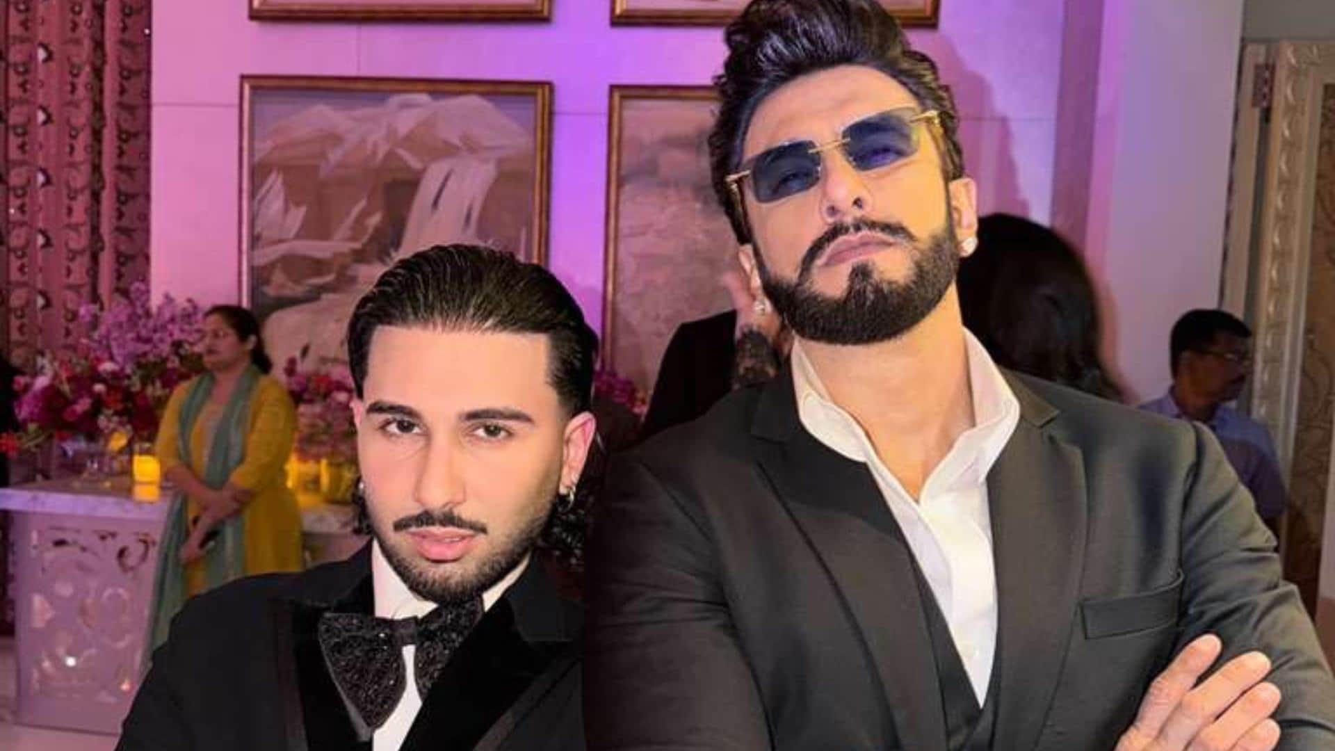 Orry pose with Dhurandhar star ranveer singh and border 2 star varun dhawan