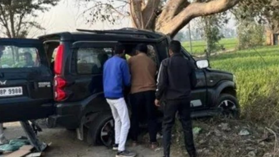 big accident in Gohana of sonipat five youths from Rohtak died