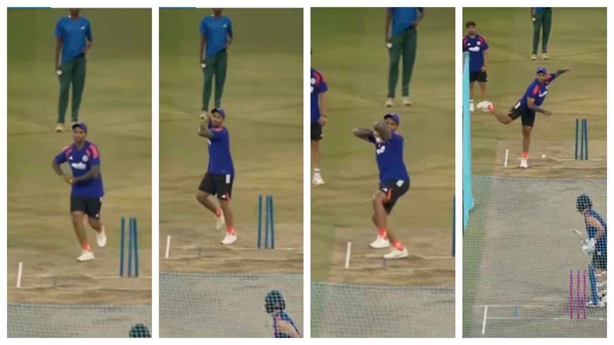 T20 World Cup 2026: Suryakumar Yadav copies Usman Tariq bowling action before Ind vs Pak match video viral