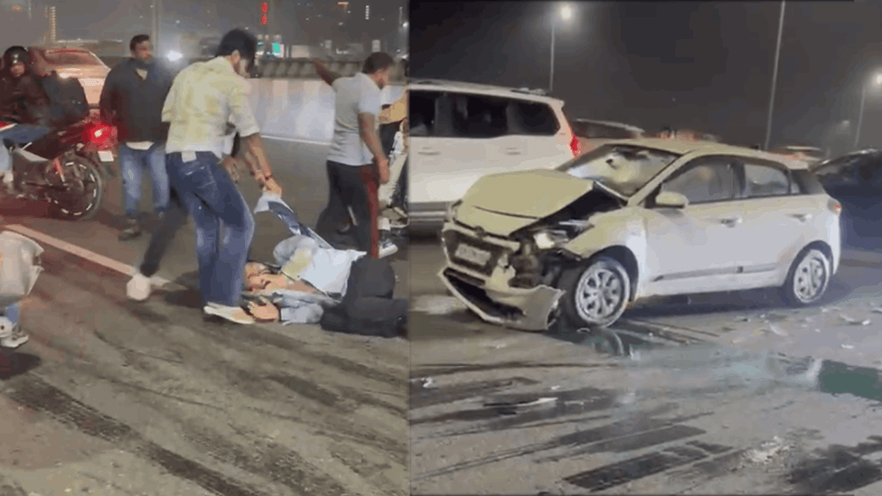 Four boys beat up a young man nh 9 Accident in Ghaziabad