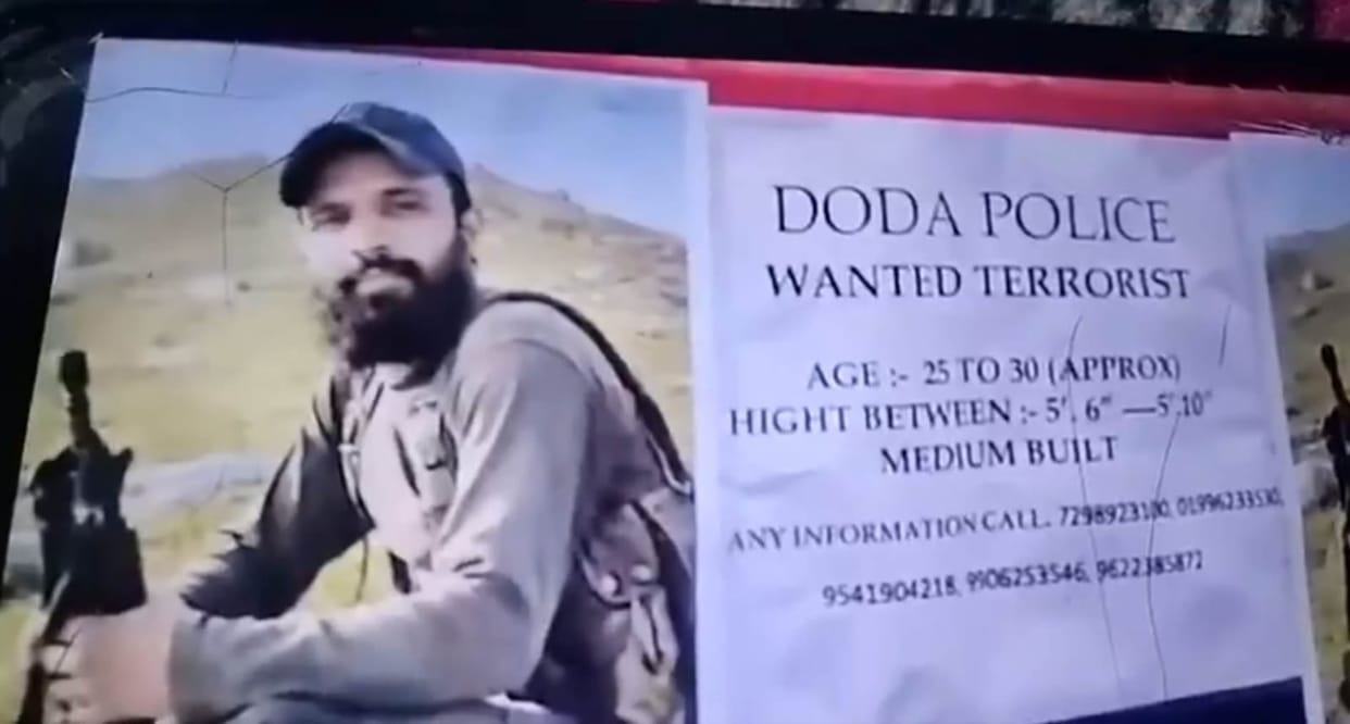 Posters against wanted terrorists surface in Doda amid intensified operations Jammu