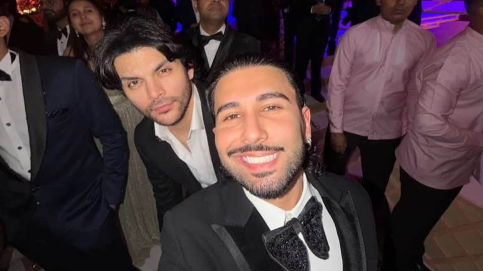 Orry pose with Dhurandhar star ranveer singh and border 2 star varun dhawan