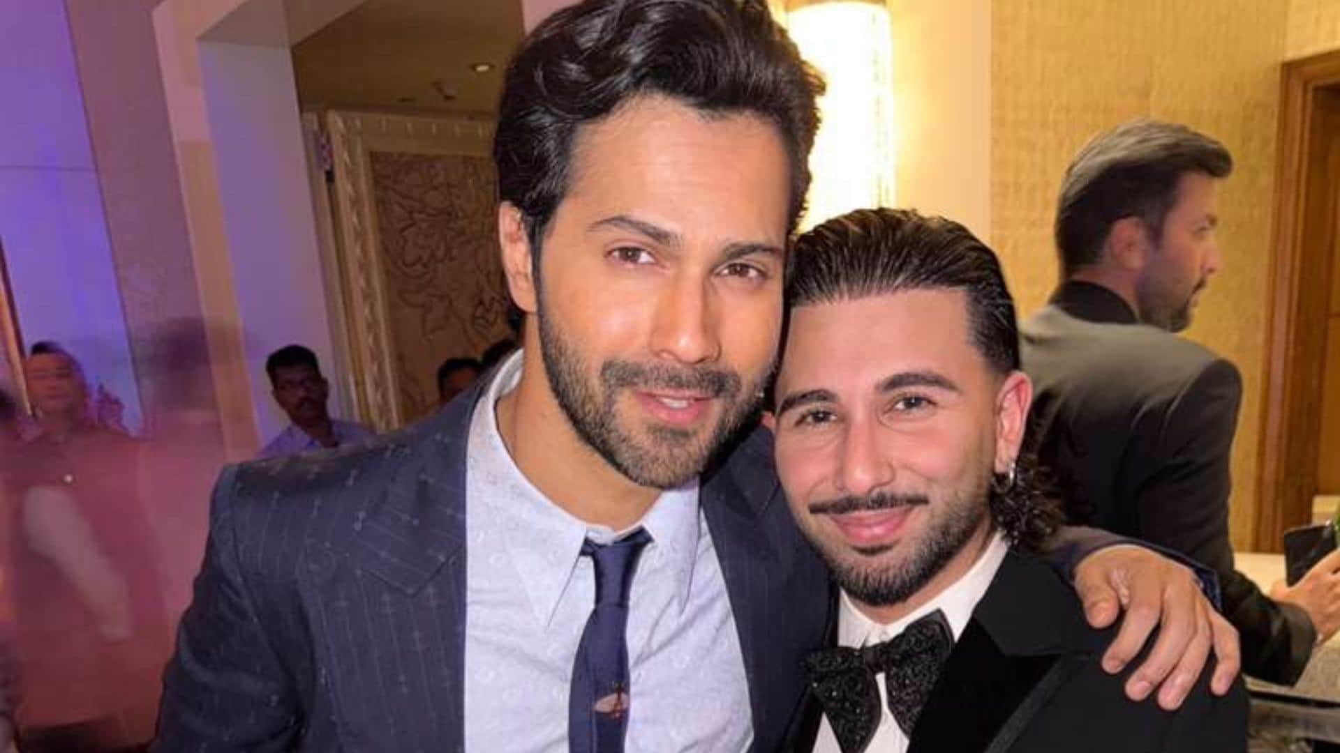 Orry pose with Dhurandhar star ranveer singh and border 2 star varun dhawan