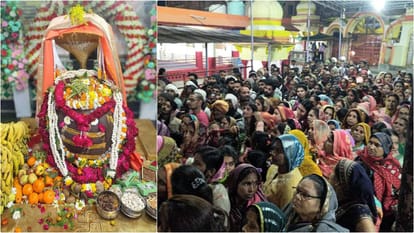 भगवान भोलेनाथ के मंदिर में श्रद्धालुओं की भीड़