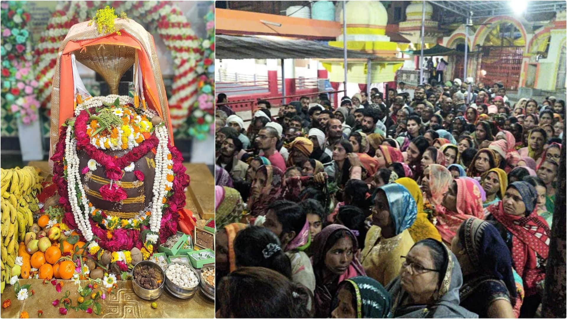 भगवान भोलेनाथ के मंदिर में श्रद्धालुओं की भीड़