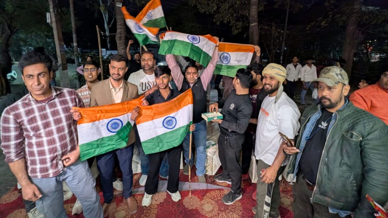 Celebration in Ghaziabad on victory of Indian team in T20 World Cup
