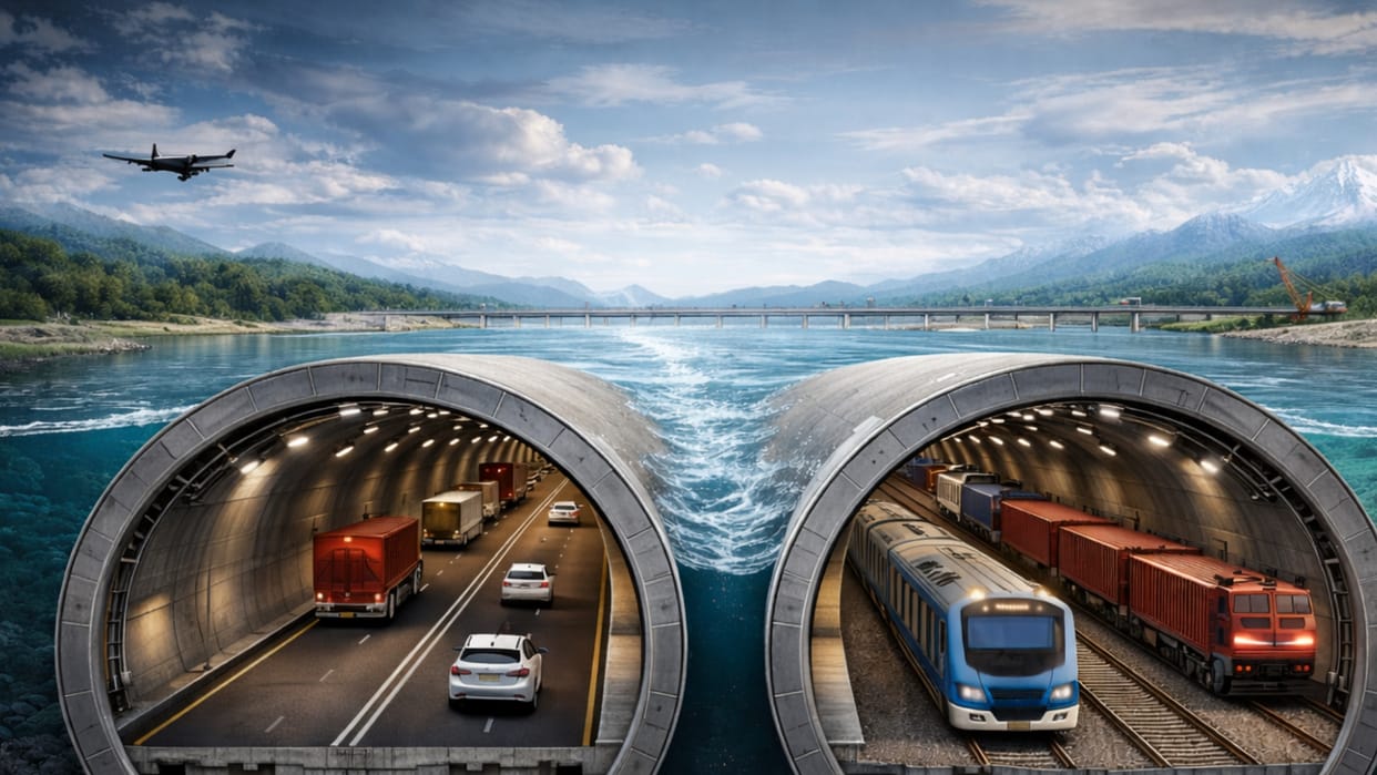 brahmaputra twin tube tunnel assam road rail strategic project China North East states