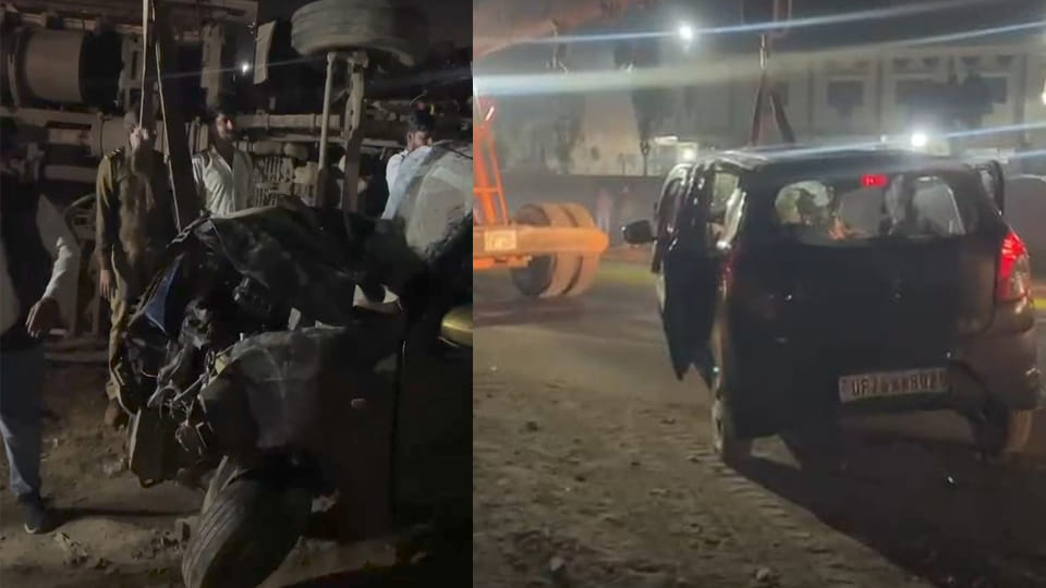 Farrukhabad: Three people, including contractor's son, died in collision between a car and a DCM