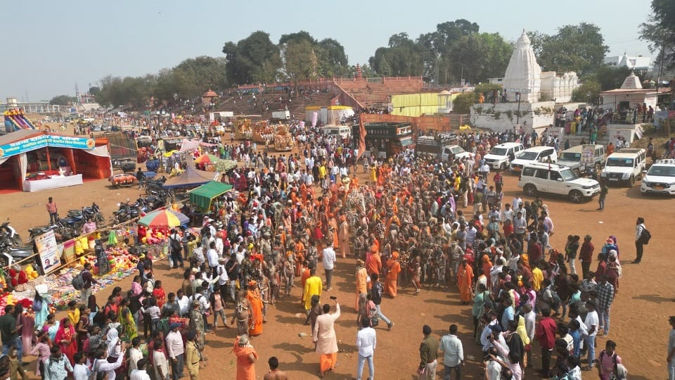 Royal procession of Naga Sadhus on Mahashivratri in Rajim Kumbh Kalpa a wonderful confluence of bravery and de