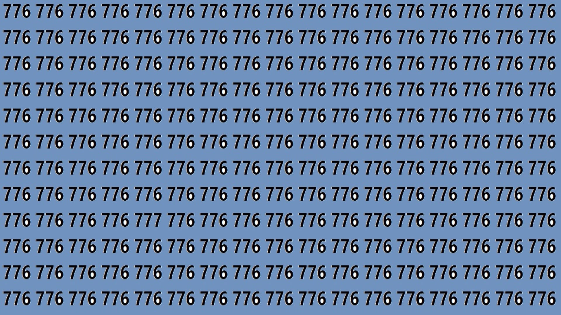 Optical Illusion IQ Test Brain Test Can You Spot 777 in 15 Seconds