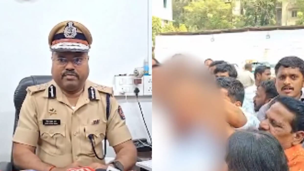 Shivaji Maharaj remark Chaos BJP-Congress workers pelt stones Pune two female police officers injured