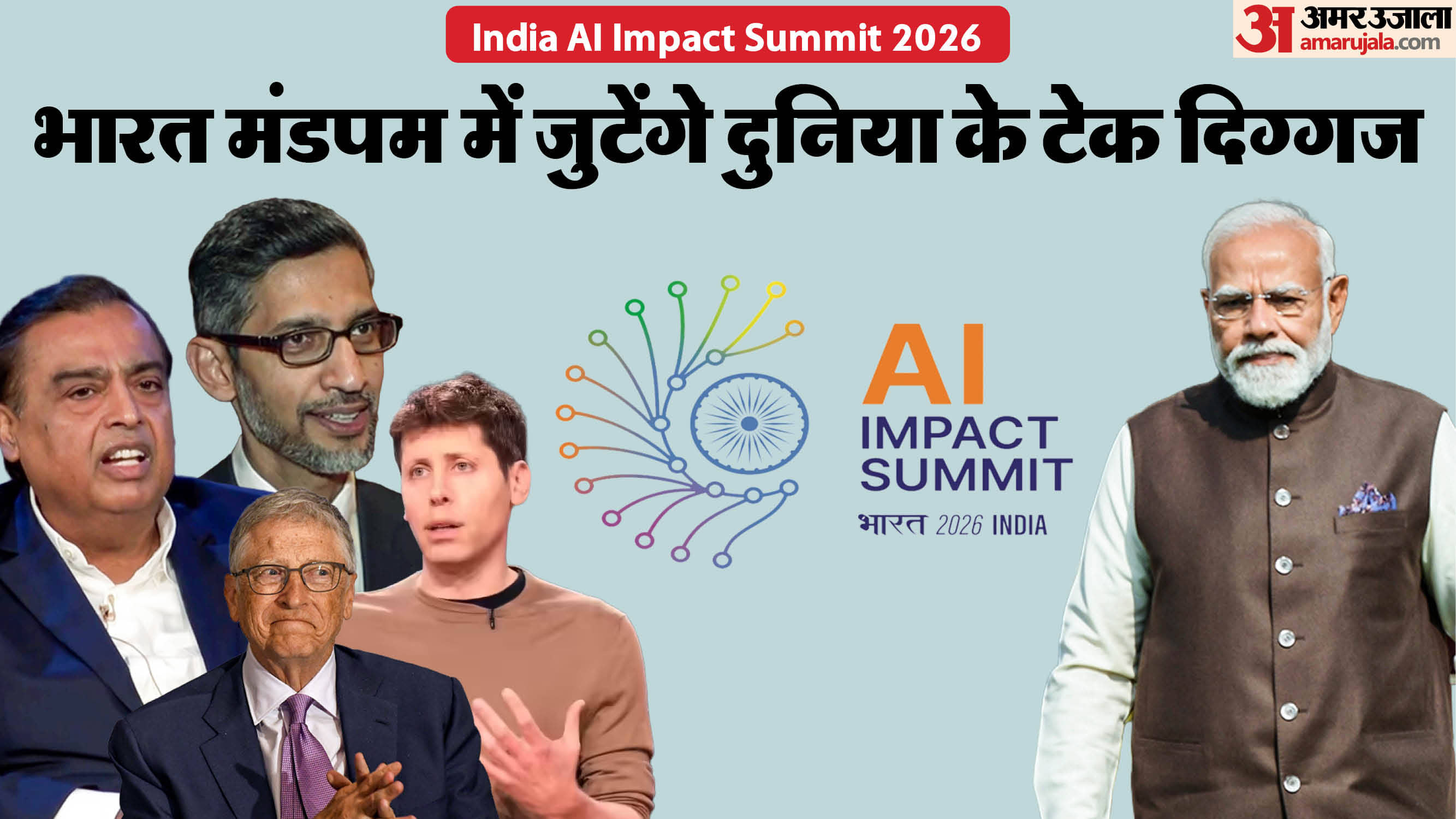 india ai impact summit 2026 delhi global tech ceos sundar pichai sam altman bill gates among others