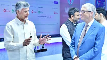 andhra cm chandrababu naidu bill gates amaravati rtgs sanjeevani visit india ai impact summit