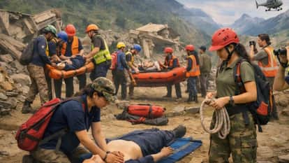 Disaster management girls are also ahead in learning tricks Training under the Youth Disaster Mitra Scheme