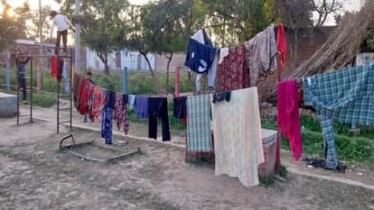 Condition of equipment of open gym in Hathras