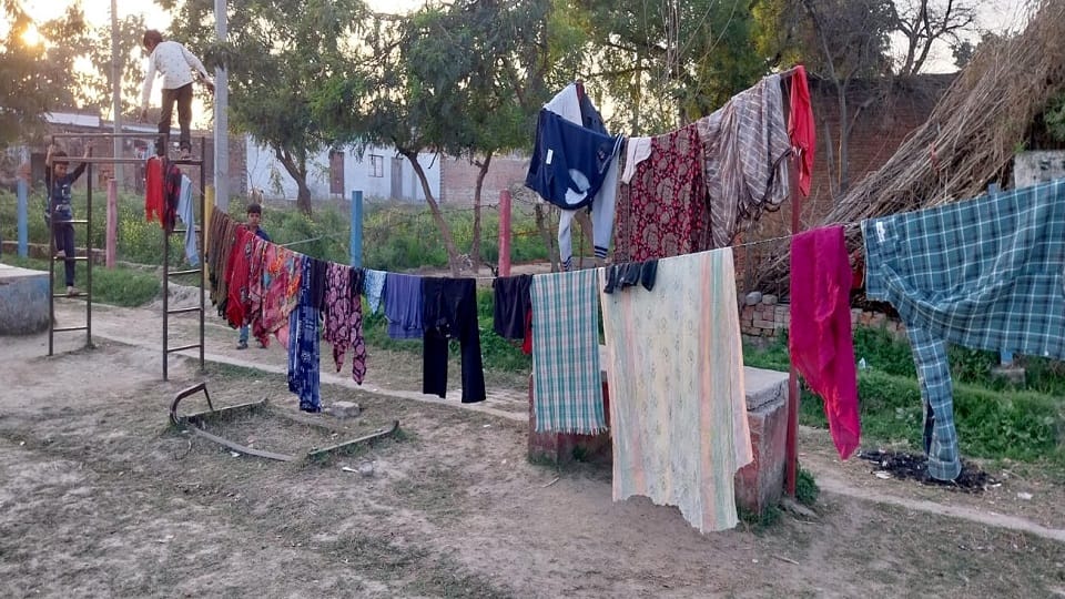 Condition of equipment of open gym in Hathras