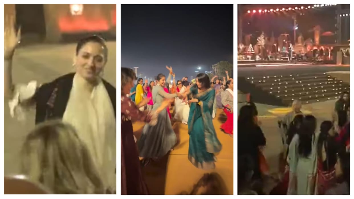 Sara Arjun Tamannaah Srinidhi Shetty dance their hearts out at Isha centre watch viral Videos