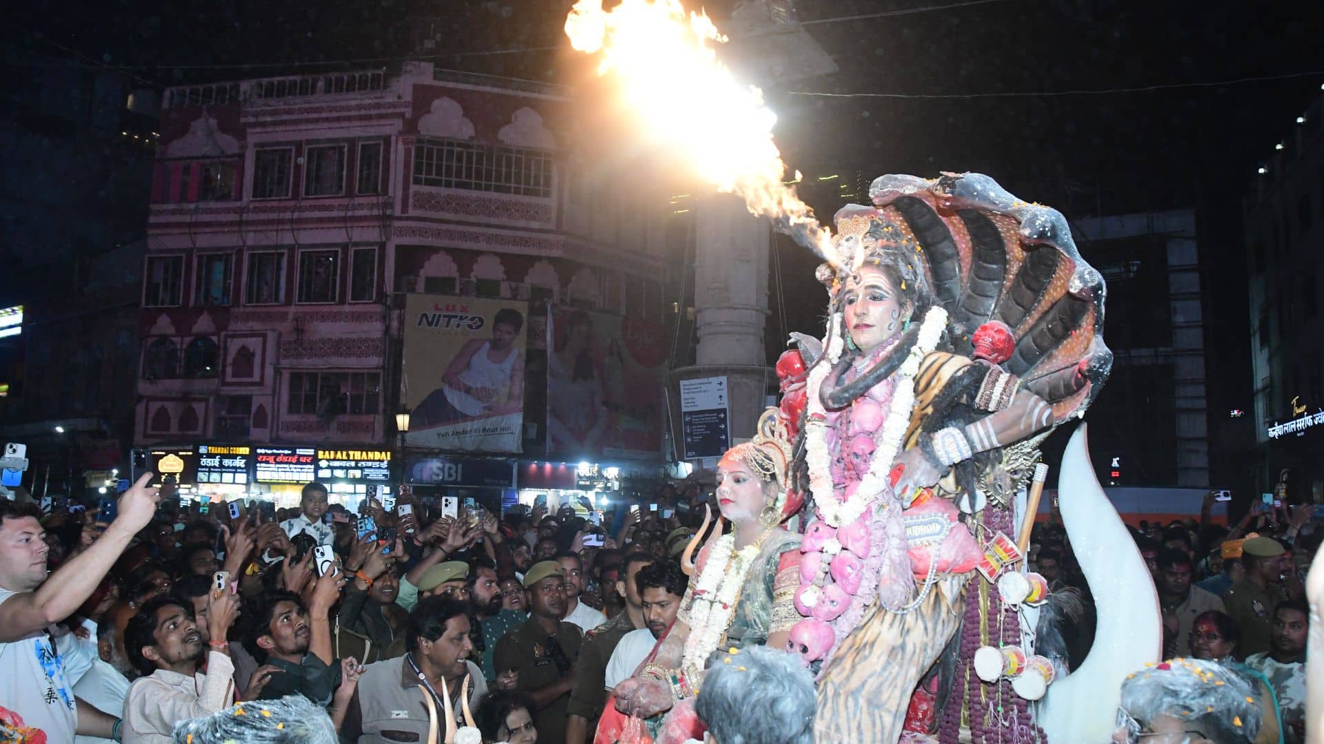 Maha shivratri 2025 Mahadev as groom with wedding procession with gods demons and ogres in Varanasi