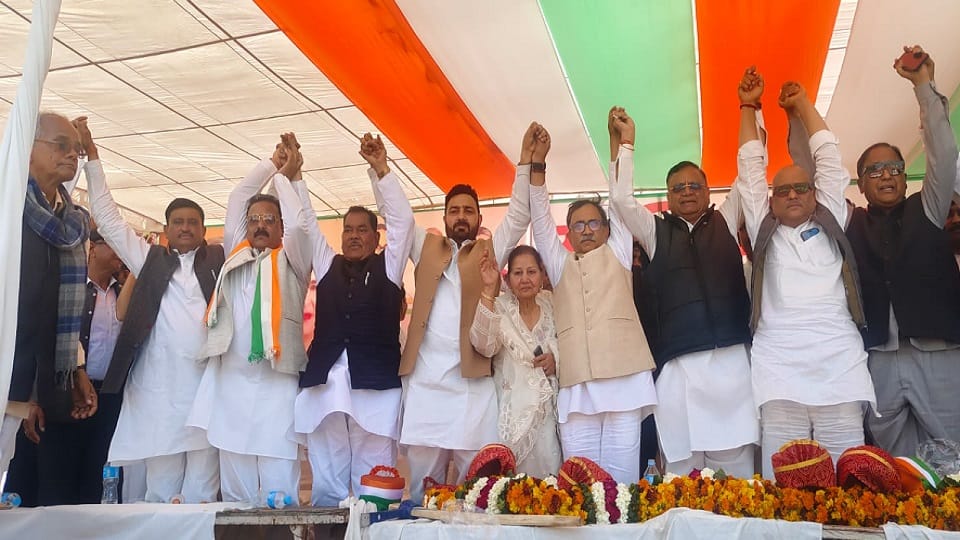 Congress state president Ajay Rai in Aligarh