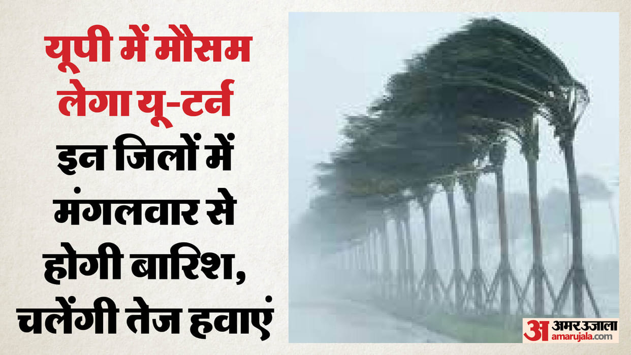 UP: Western disturbance will disrupt the state's weather, rain will fall in these districts before Holi; stron