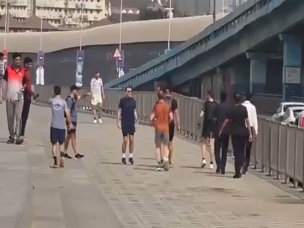 French President Macron follows his fitness routine, goes for a morning jog in Mumbai