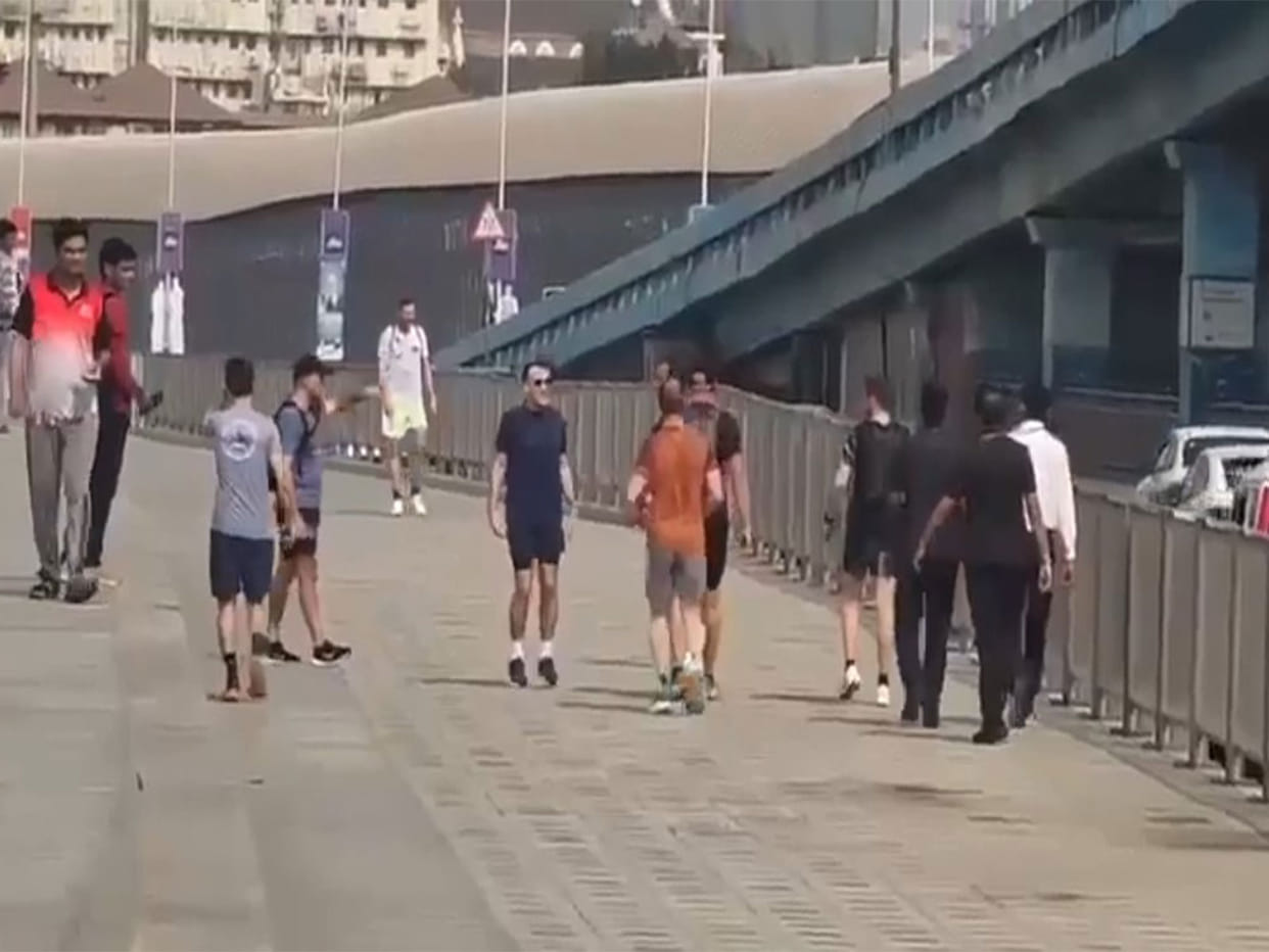 French President Macron follows his fitness routine, goes for a morning jog in Mumbai